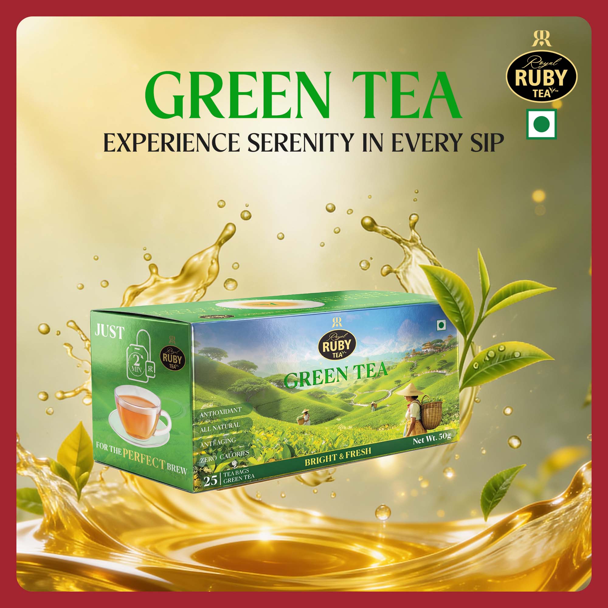 Royal Ruby Green Tea Bags